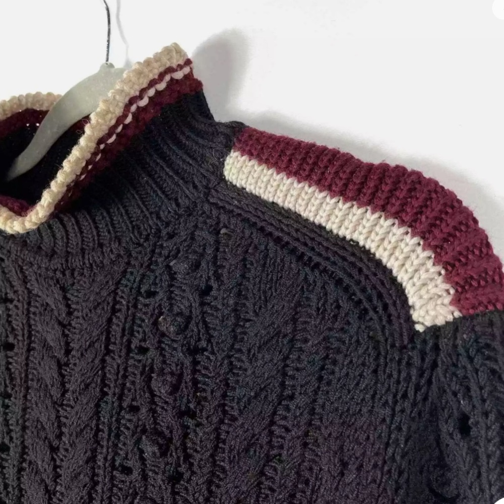 Isabel Marant Navy Blue Cable Knit Sweater - Picture 4 of 5